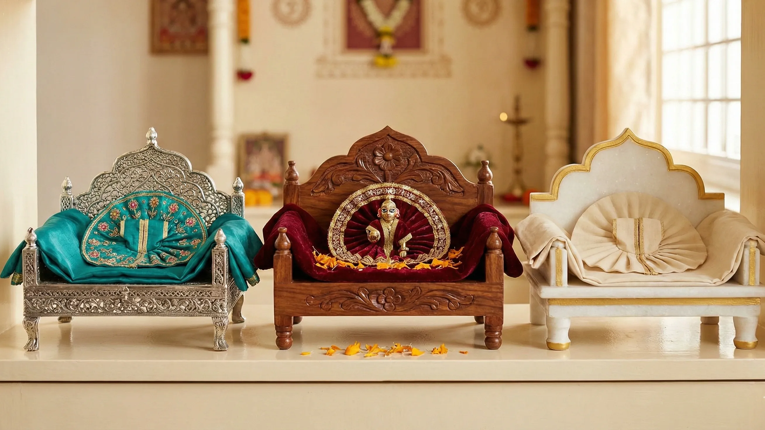 Setting Up the Perfect Singhasan for Your Laddu Gopal — Gopalji Fashion Laddu Gopal poshak blog