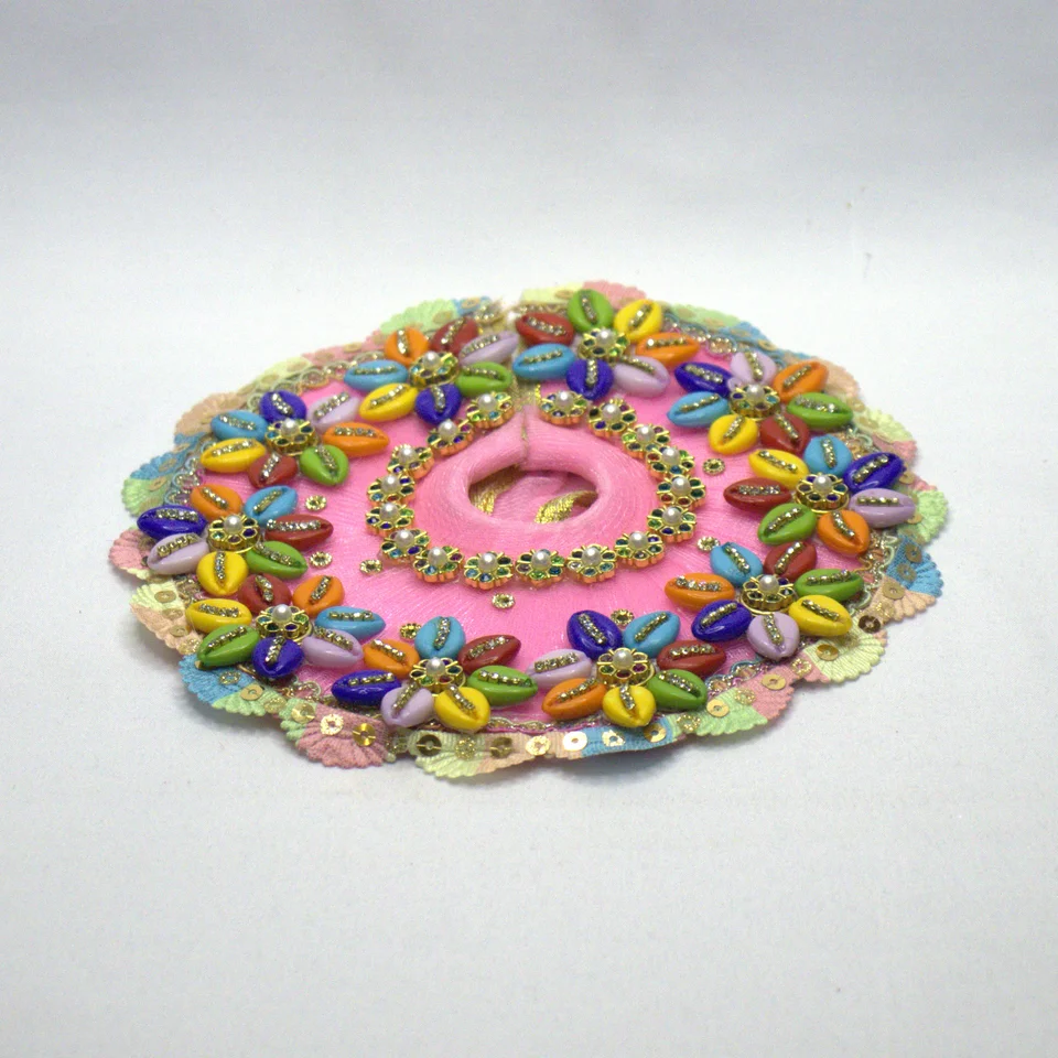 Vibrant Pink Net with Shell Work - Dress