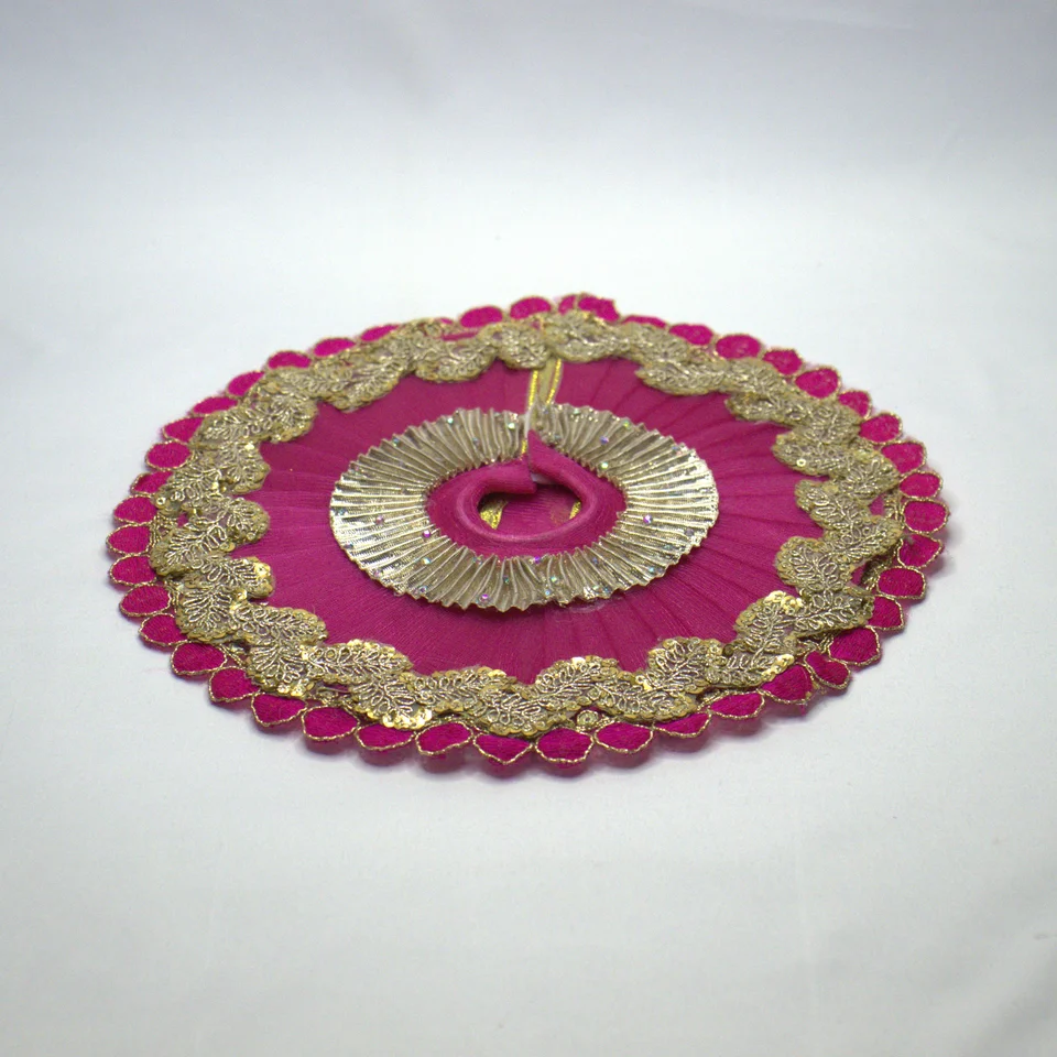 Magenta Net Fabric with Sequin Embellishments - Dress