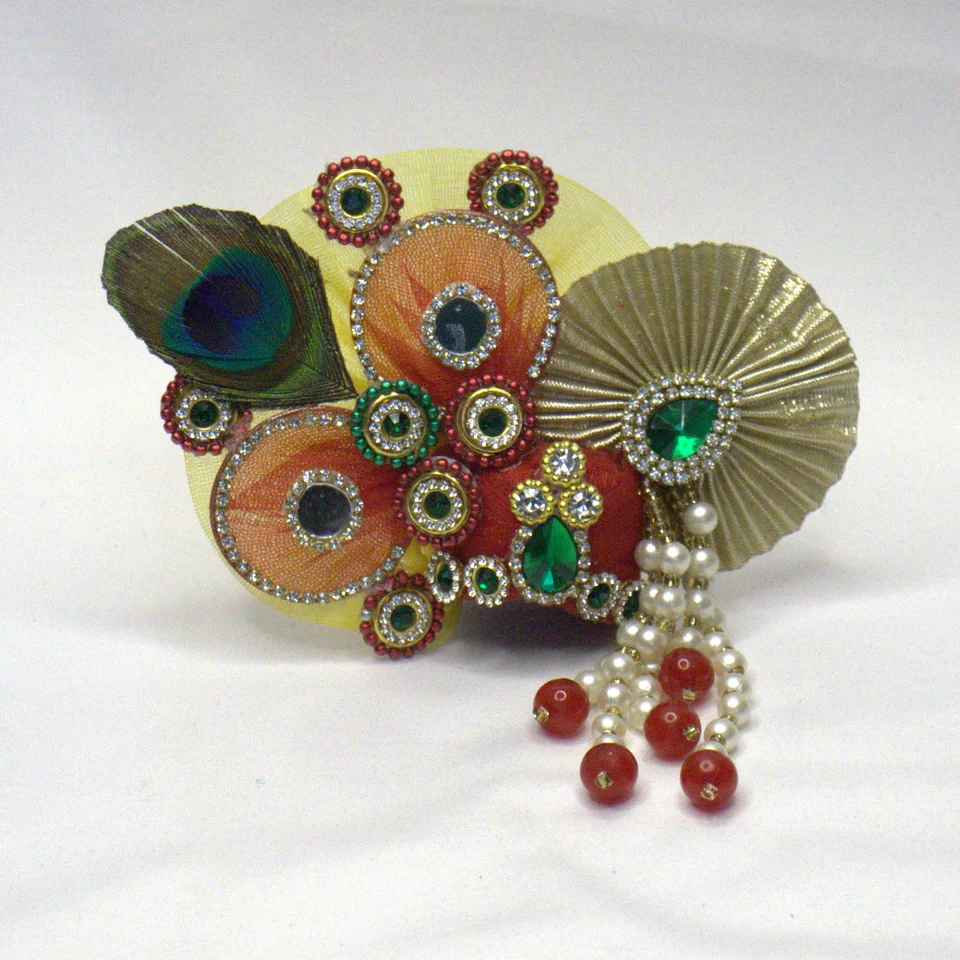 Lemon Net Sequin Shringar - Mukut