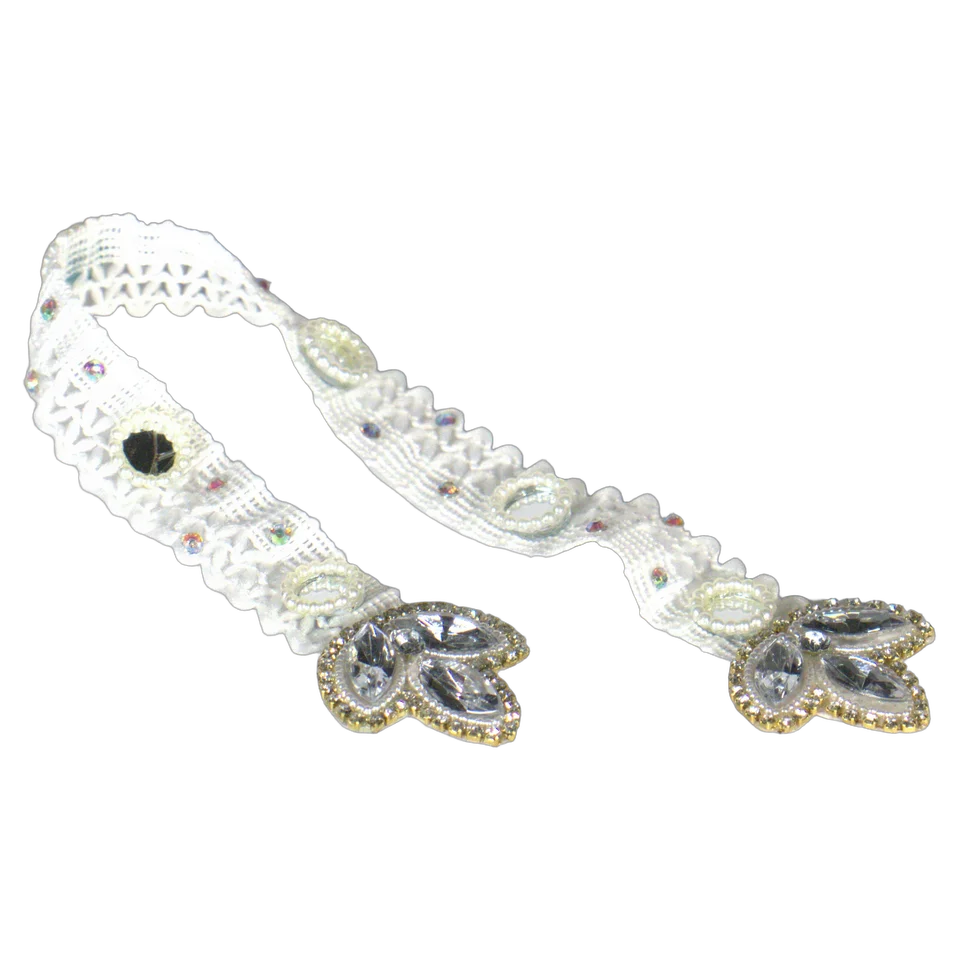 Magenta Net Pearl Work - Patka