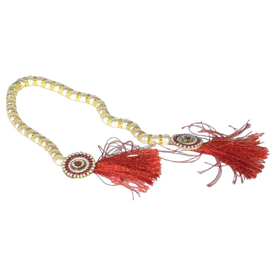 Yellow Net Mirror Pearl - Patka